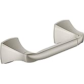 Moen Voss Collection Brushed Nickel Pivoting Toilet Paper Holder, Wall Mounted Double Post Toilet Tissue Holder, YB5108BN
