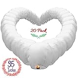 Chinese Sky Lanterns White Paper (20) Pack - Ready to Use and Eco Friendly - Extra Large - 100% Biodegradable Wire Free - Beautiful Lantern for Weddings, Chinese Festival, Memorials, etc.