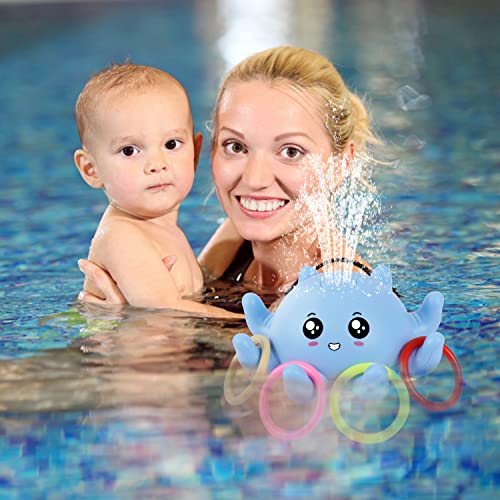 Leipal 2022 Octopus Bath Toys Light Up Spray Water Bathtub Toys for