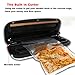 Vacuum Sealer Machine, Cxy Automatic Vacuum Sealer Machine with Cutter Built Inside and Starter Kit (6 Vacuum Bags) and air suction hose for Food Preservation. (White)