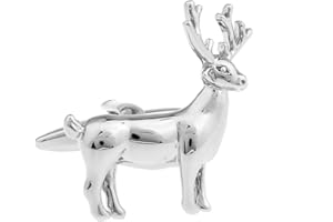 VCUFFLINKS Large Standing Stag Cufflinks Deer Shooting Hunting Stags Silver Cuff Links