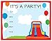 24 Bounce House Fill-in Kids Birthday Party Invitations