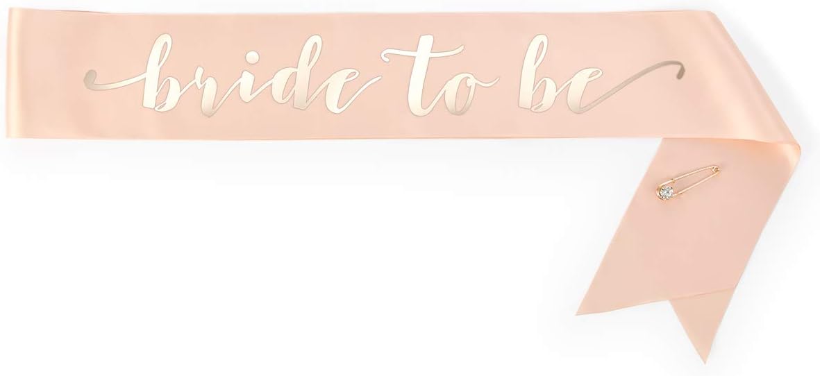 xo, Fetti Rose Gold Pink Bachelorette Party Decorations Kit - Bridal Shower Supplies | Bride to Be Sash, Rhinestone Tiara, Pre-Strung Banner, Veil + Bride Tribe Tattoos: Home & Kitchen
