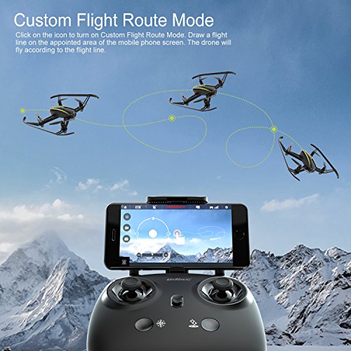 Drone-with-Camera-Potensic-U36WH-Drone-Quadcopter-With-720P-HD-Live-Camera-RTF-4-Channel-24GHz-6-Gyro360-Degree-Flip-Headless-Mode-Altitude-Hold-Function-Black