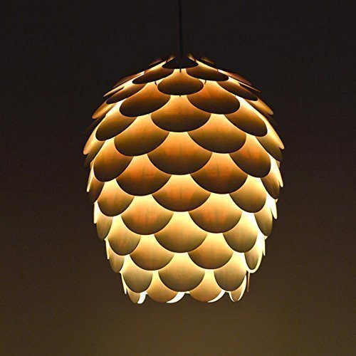 Handmad New Pine Cone Hanging 1-Light Pendant Lamp, hanging lamp,wooden lamp, decorative ceiling lamp, fixtures