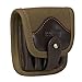 TOURBON Canvas and Leather Rifle Cartridge Holder Ammo Wallet for 5 Shells 308 -Grey