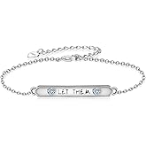 CVRAVO Let Them Bracelet 925 Sterling Silver Inspirational Bracelets Let Them Jewelry Encouragement Gifts for Women