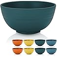 Kyraton Plastic Cereal Bowls 8 Pieces 26 oz, Unbreakable And Reusable Light Weight Bowl For Rice Noodle Soup Snack Salad Fruit BPA Free Dishwasher Safe (Dark Green)