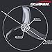 16pcs Gemfan 2040 3-Blade Propellers 2.0 Inch Triblade Props Compatible with 0804 0806 1103 1104 1105 6200-10000KV Brushless Motors (Transparent and Transparent Blue)
