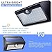 Solar Lights Outdoor, ECHTPower 60 LEDs Wireless Solar Motion Sensor Light with Remote Control, 5 Optional Modes with IP65 Waterproof,Wide Detection and Lighting Angle Security Light for Garden, Path