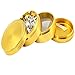 Chromium Crusher 2.5 Inch 4 Piece Tobacco Spice Herb Grinder - Gold