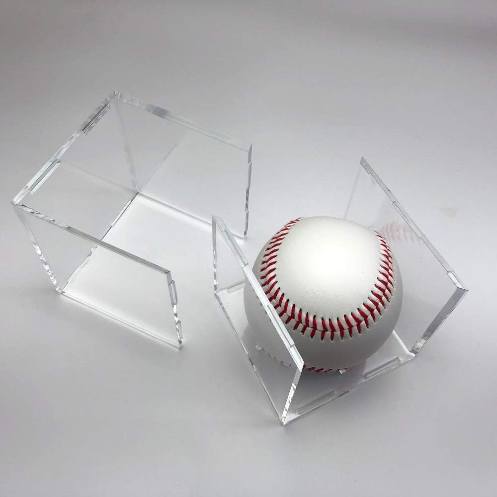 Baseball Display Case, UV Protected Acrylic Cube Baseball Holder Square Clear Box Memorabilia Display & Storage Sports Official Baseball Display Case - Autograph Display - Fits Official Size Ball : Sports & Outdoors