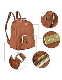 Dasein - Mochila de piel vegana para mujer, multiusos, para senderismo, camping, viajes