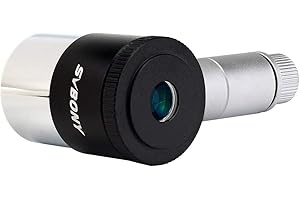 SVBONY Reticle Eyepiece 1.25 inch Illuminated Eyepiece 12.5mm Double-line Crosshair Plossl LED Illuminator 40 Degree FOV 4 El