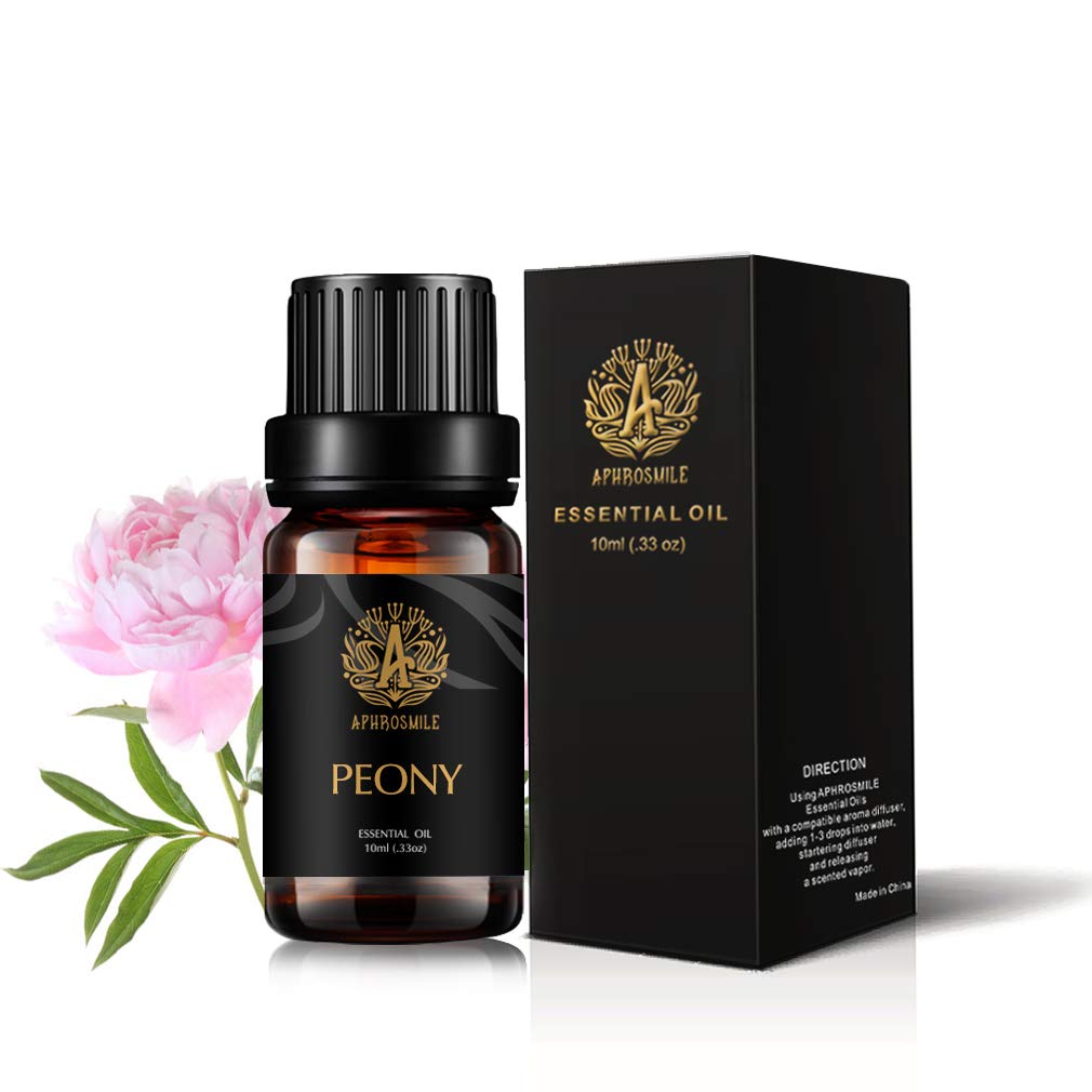 Aromatherapy Peony Essential Oil for Diffuser, Peony Scented Oil for Humidifier, Massage, Therapeutic Grade Peony Oil for Home, 0.33oz-10ml Aromatherapy Essential Oil Peony for Candle Making