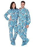 Footed Pajamas - Winter Wonderland Adult Drop Seat Fleece