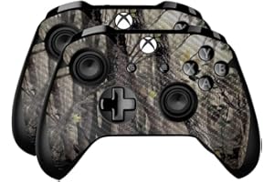 VISION SIGNS & GRAPHICS Carbon Fiber Skin Compatible with Microsoft Xbox One Controller (2 Pack) - Tree Camo - Premium 3M Vinyl Protective Wrap Decal Cover - Easy to Apply | Crafted in The USA by MightySkins