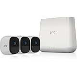 Arlo Pro Security System with Siren 3 Rechargeable Wire-Free HD Cameras with Audio, Indoor/Outdoor, Night Vision (VMS4330) by NETGEAR