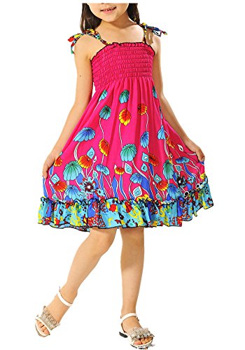Mullsan Little Big Girls' Long Dress or Bolero Casual Party Dress Size 3-12 (8-11year, Rose)