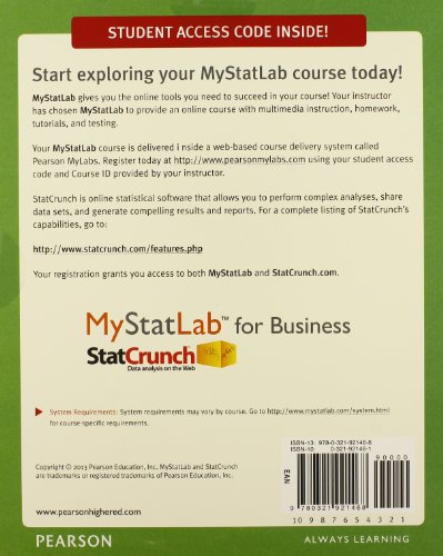 MyLab Statistics with eText for Business Statistics -- Standalone Access Card