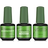 Gel Nail Polish Remover - 3 Pack, 15ml Magic Gel Polish Remover, Quickly Soak Off Nails, No Need For Foil, Soaking Or Wrapping (Green)