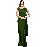 Clickedia Women's Satin Silk Shiny Glamourous saree with jacquard (Brocade style) Blouse Piece