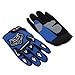 TCMT Dot Youth & Kids Motocross Offroad Street Helmet Blue Flame Motorcycle Helmet Silver Dirt Bike Helmet+Goggles+gloves M