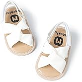 Meckior Infant Baby Girls Boys Summer Sandals Open Toe Lace Princess Dress Wedding Flats Shoes Newborn Toddler Soft Non-slip Sole First Walker Crib Shoes
