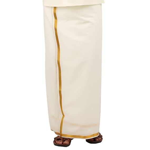 MEN'S GOLD JARI DHOTIE PACK OF 1 SINGLE