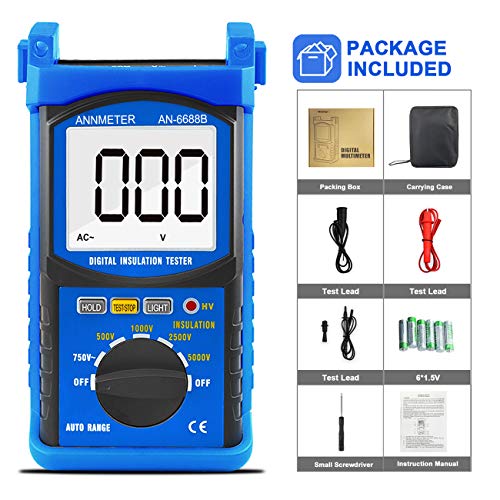 Digital Insulation Resistance Tester Voltage Testing Range 5000V, Meg