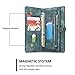 Leather Wallet Phone Case Card Holder Detachable Magnetic Slim Case with Zipper Storage , Blue , For 5.5 inches (iPhone 6 Plus / 6S Plus)