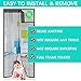 Magnetic Screen Door,Removable Screen Door with Full Frame Velcro and Heavy Duty Mesh Curtain,Fits Door Openings up to 36 x 82 Inch MAX(Black)