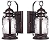 Westinghouse 6230100 Weatherby One-Light Exterior Wall Lantern, Weathered Bronze Finish on Steel with Clear Glass - 2 Pack