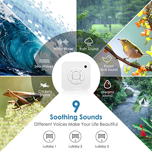 White Noise Machine, 2019 Upgraded Sleep Relax Sound Machine with 8 Soothing Nature Sounds and Sleep Timer