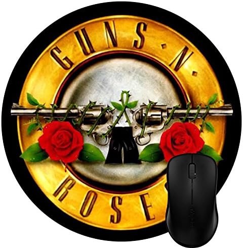 Luckcac Round Mouse Pad Customized Design, Guns N Roses Design