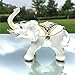 White Elephant Ring Holder Trinket Box Animal Figurine Collectible Large Jewelry Box with Gift Box