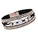 Susenstone Women Bohemian Bracelet Woven Braided Handmade Wrap (Black)