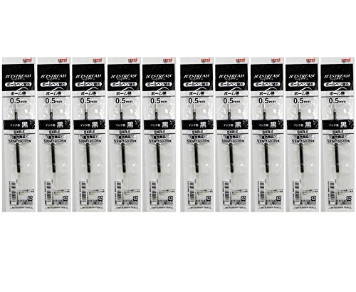 2 X Uni-ball Jetstream Fine Point Roller Ball Pens Refills for Standard Pen Type -0.5mm-black Ink-value Set of 5
