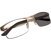 Circleperson Men Photochromic Reading glasses Sun reader spring hinge UV400