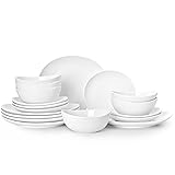 Sweese 18-Piece Dinnerware Sets for 6, Porcelain