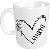 Yipaidel Mimi Rose Coffee Mug, Mothers Day Christmas Valentine Day Birthday Gifts Mug for Grandma Mom Mama Grandmother Aunt Women White 11 Ounce Ceramic, Men Women Love It