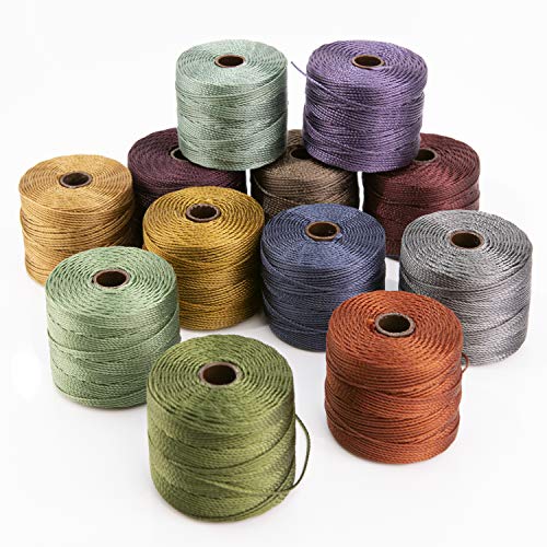 Beadsmith S-Lon #18 Cord, Multipack with 12 Spools (Forest Mix), Ideal for  Stringing Beading Crochet and Micro-Macrame Jewelry in Oman Whizz Beading 