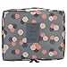 Jiaruo multi-function travel cosmetic bag waterproof Makeup bags (floral blue)