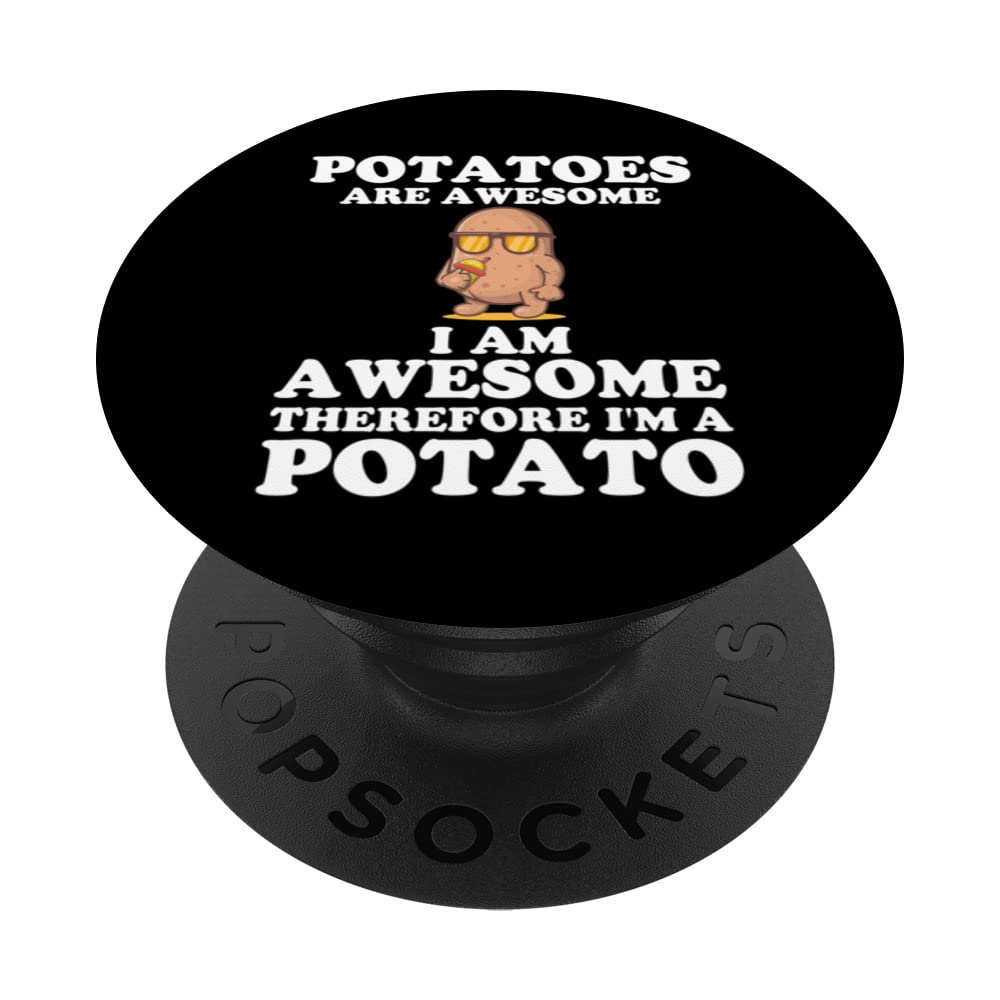 Potatoes Kids Funny Therefore I'M A Potato PopSockets Swappable PopGrip