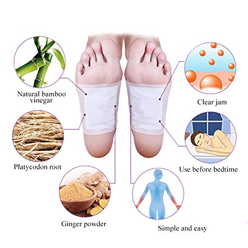 10Pcs/Box Ginger Extract Foot Pads Promote Blood Circulation Pain Relief Improve Sleep Bamboo Vinegar Foot Care Pads - Thumbnail 2