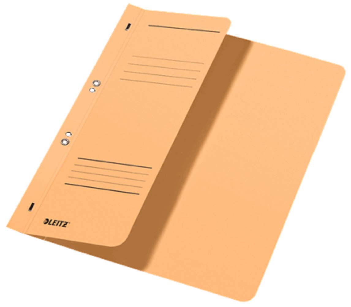 Esselte Leitz Hole Punched Folders 1/2 Front Cover A4 Manila Cardboard Chamois