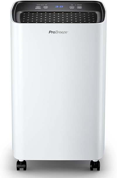 Pro Breeze 6L Dehumidifier with 2L Tank, Humidity Sensor, Timer, Portable