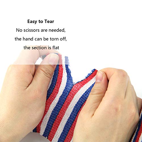 AUPCON Self Adhesive Bandage Vet Tape Cohesive Bandages Bulk Self Adherent Wrap Non-Woven for Pets Animals & Ankle Sprains & Swelling Supply, FDA Approved 4 Inches x 5 Yards