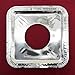 Aluminum Foil Square Gas Burner Disposable Heavy Thick Quality Bib Liners Covers (8.5
