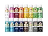Apple Barrel Gloss Paint Set, 16 Piece (2-Ounce), PROMOABG Best Selling Colors